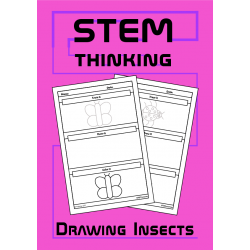 Trace, Draw, Color Insects Worksheets, Art, Science